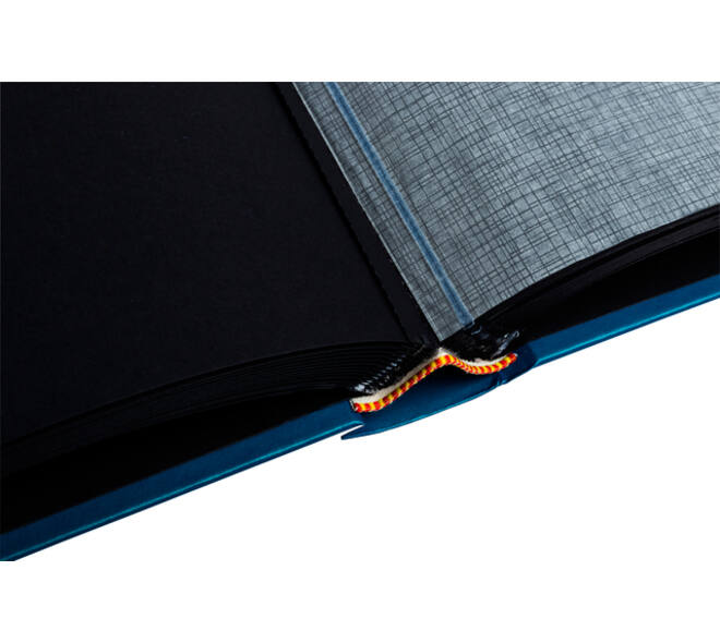 Fotoalbum Exacompta 29x32cm 60 zwarte pagina's Néo Déco blauw