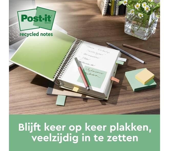 Memoblok 3M Post-it 622 RSS3COL 47.6x47.6mm assorti kleur 3 stuks
