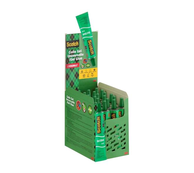 Lijm Scotch gel 30ml display 24stuks