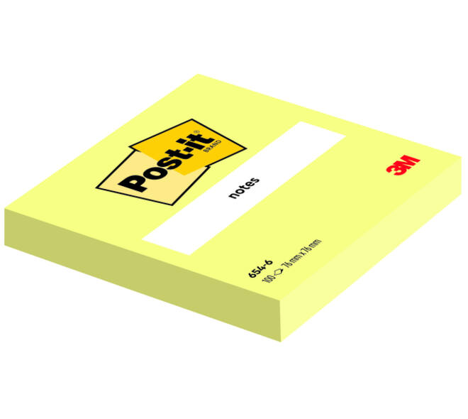 Memoblok 3M Post-it 6820 76x76mm Notes Canary Yellow