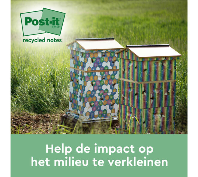 Memoblok 3M Post-it 654 RSSCOL 76x76mm geel 3+1 gratis