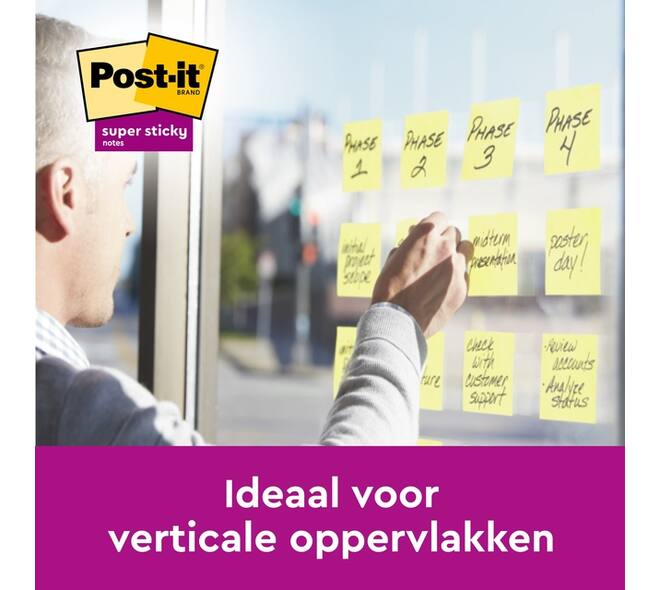 Memoblok 3M Post-it 654 RSSCOL 76x76mm geel 3+1 gratis