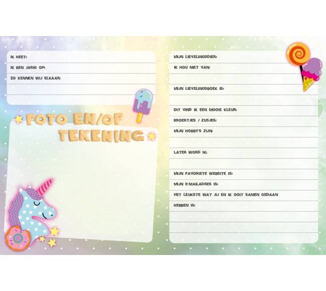 Vriendenboek Interstat Unicorn