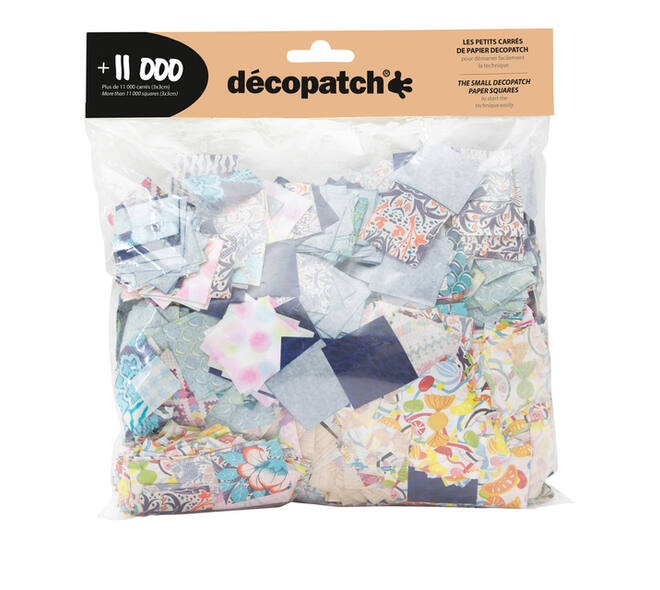 Hobbypapier Décopatch 3x3cm set à 11.000 stuks assorti