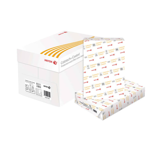 Laserpapier Xerox Colotech+ glossy coated A4 130gr wit 500 vel