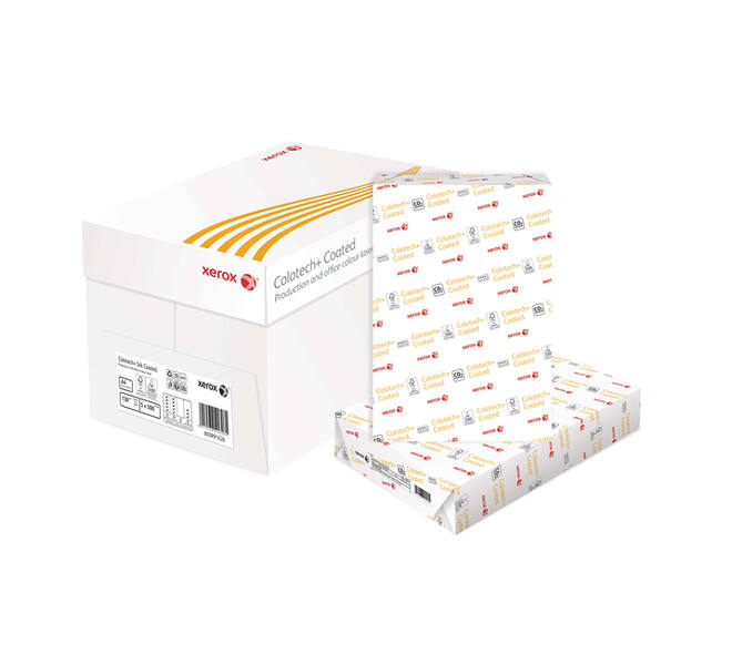 Laserpapier Xerox Colotech+ silk coated A4 170gr wit 250 vel