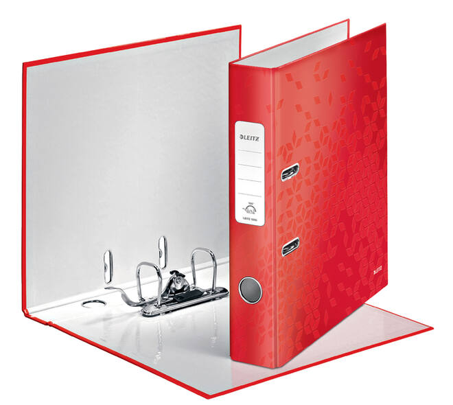 Ordner Leitz WOW 180 gelamineerd 50mm A4 rood