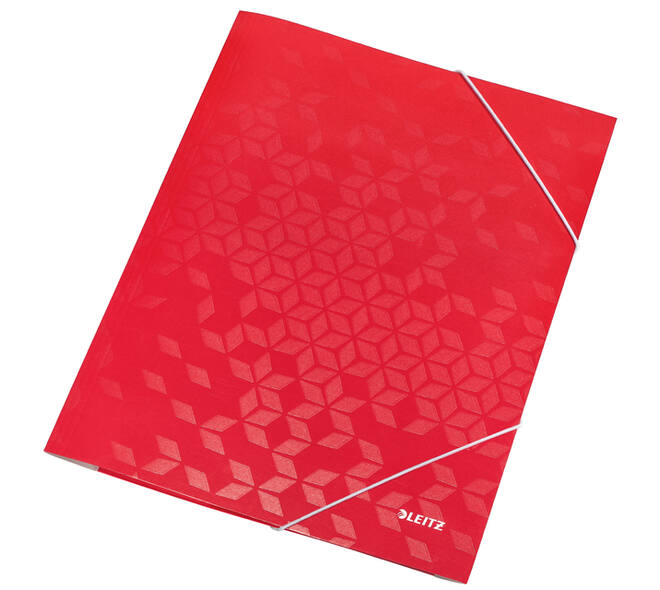 Elastomap Leitz WOW A4 3 kleppen rood