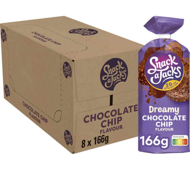 Rijstwafel Snack-a-Jacks chocololate chip pak 166 gram