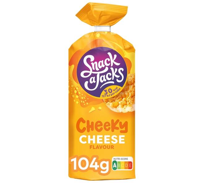 Rijstwafel Snack-a-Jacks cheese pak 104 gram
