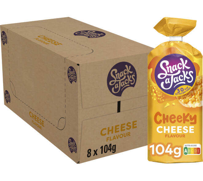 Rijstwafel Snack-a-Jacks cheese pak 104 gram