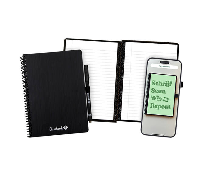 Notitieboek Bambook Original zwart A5 lijn 40 pagina's uitwisbaar