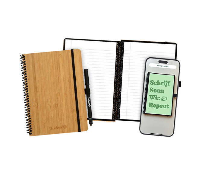Notitieboek Bambook Classic hardcover A5 lijn 40 pagina's uitwisbaar