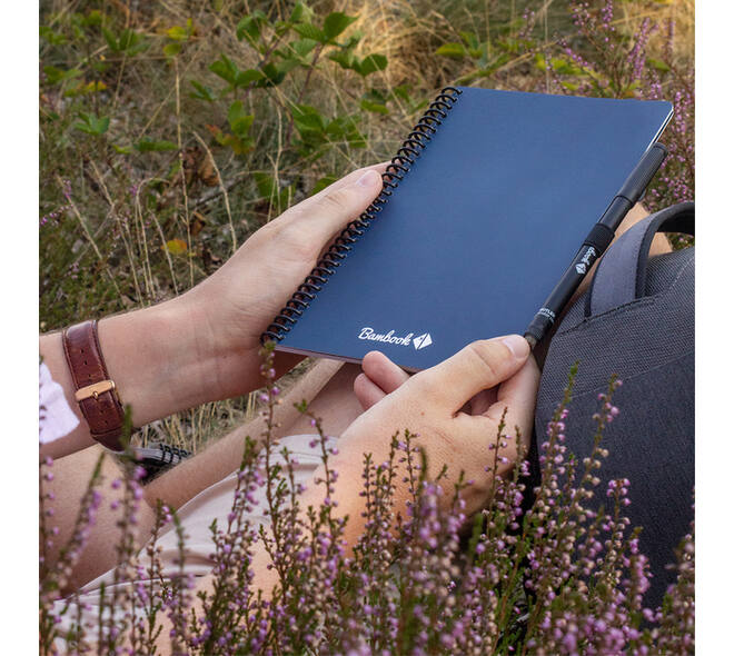 Notitieboek Bambook Original Navy A5 lijn 40 pagina's uitwisbaar