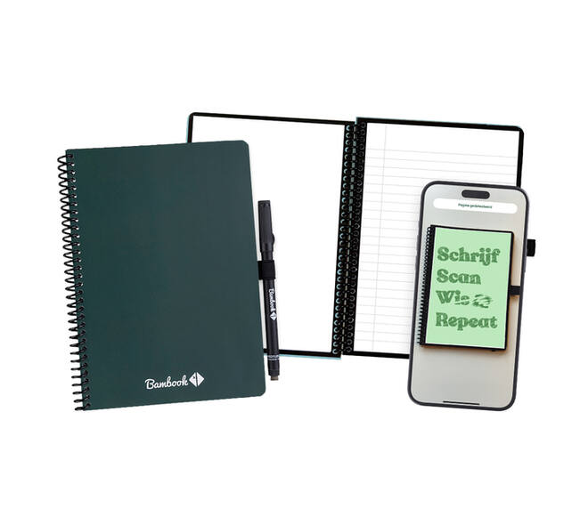 Notitieboek Bambook Original Forest A5 lijn 40 pagina's uitwisbaar