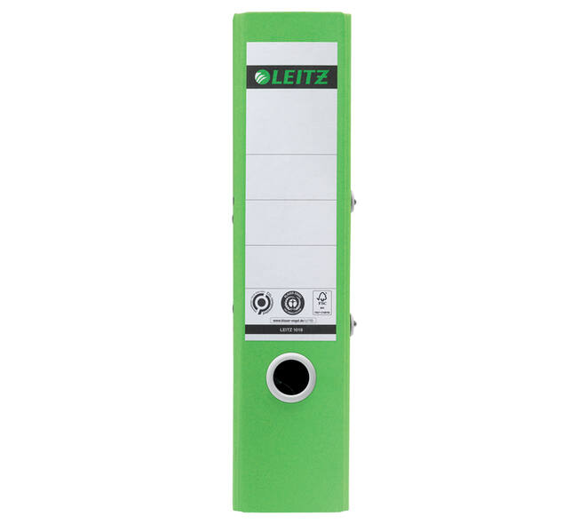 Ordner Leitz Recycle 180° 80mm karton A4 groen