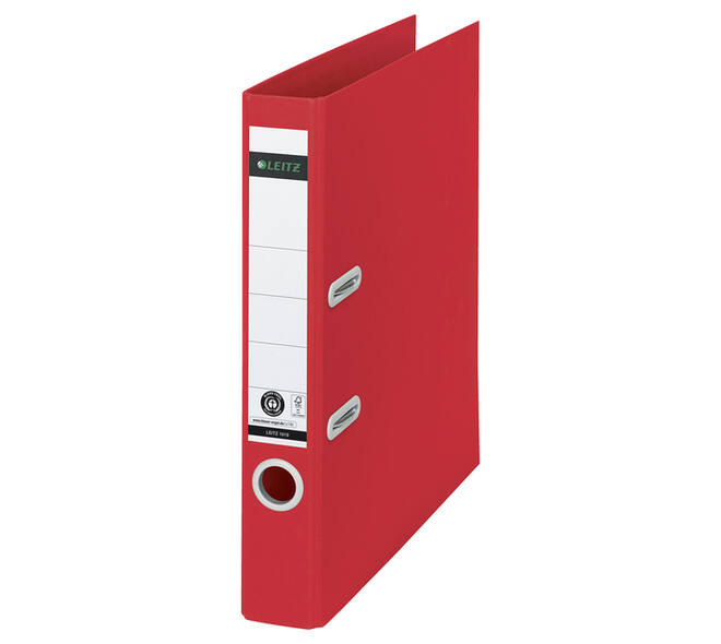 Ordner Leitz Recycle 180° 50mm karton A4 rood