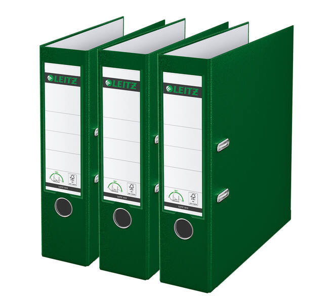 Ordner Leitz 180° 1010 A4 80 mm 3 stuks groen
