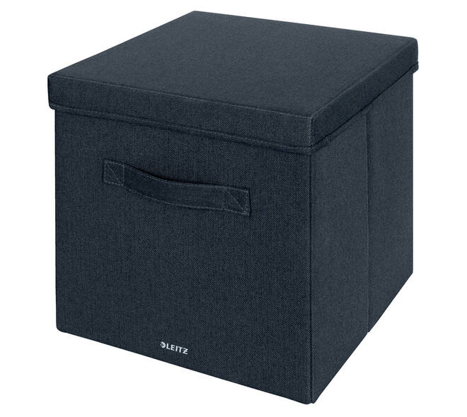 Opbergdoos Leitz gestoffeerd met deksel 330x325x380mm grijs 2 st