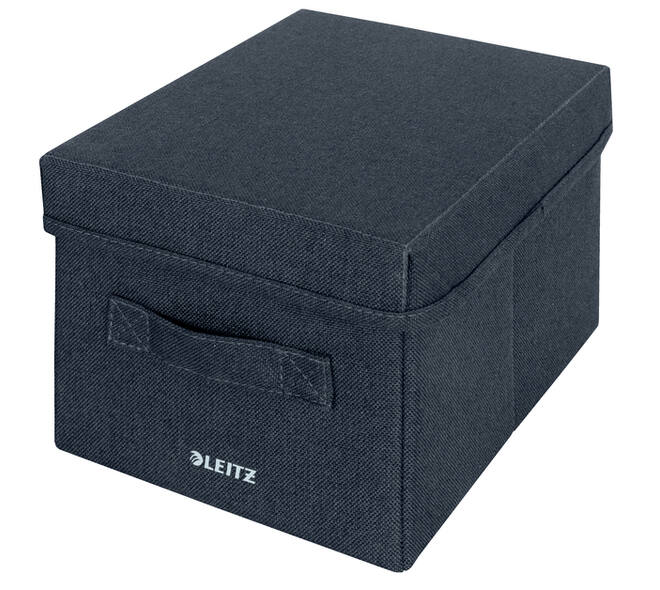 Opbergdoos Leitz gestoffeerd met deksel 190x160x285mm grijs 2 st