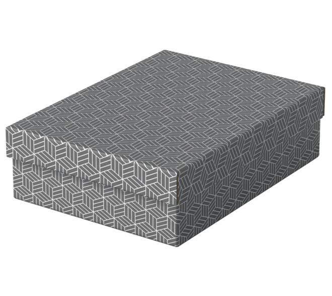 Opberg- en geschenkdoos Esselte home middelgroot 265x100x360mm grijs 3 stuks