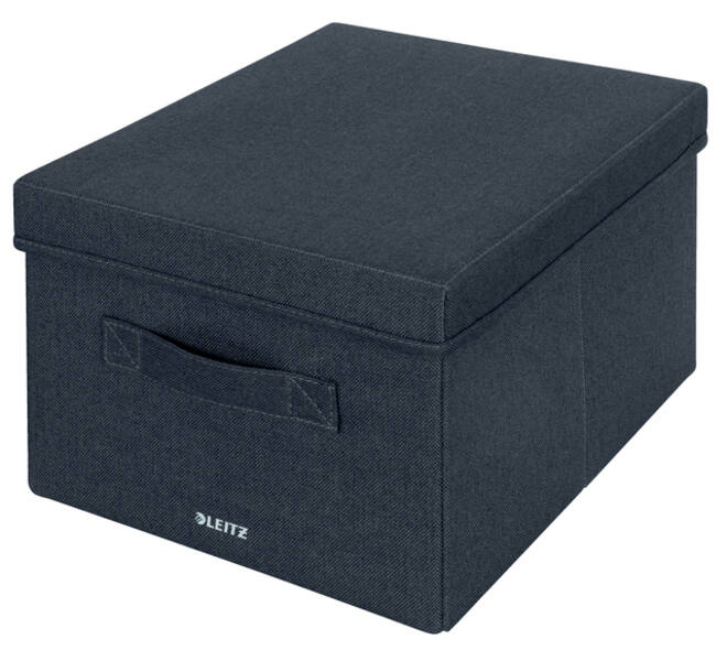 Opbergdoos Leitz gestoffeerd met deksel 285x203x380mm grijs 2 st