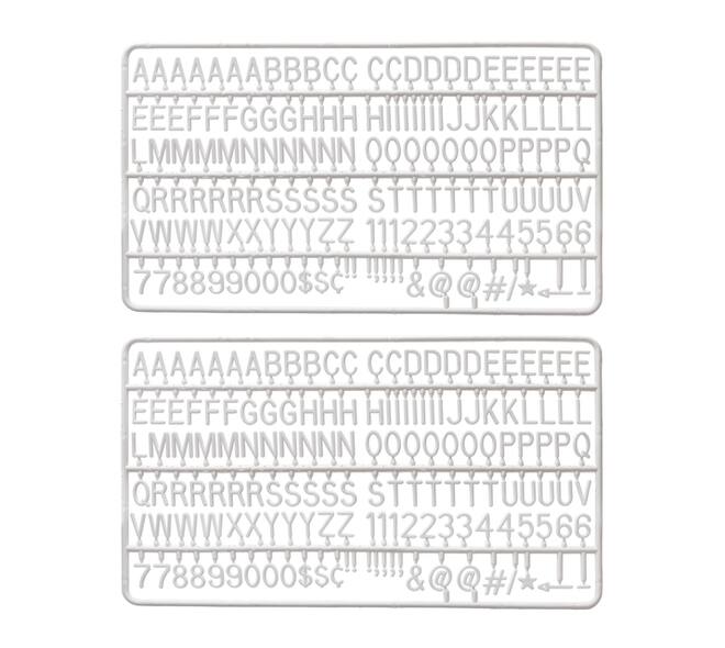 Letter set IEZZY voor letterbord 2x150 wit