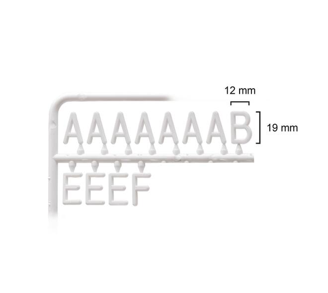 Letter set IEZZY voor letterbord 2x150 wit