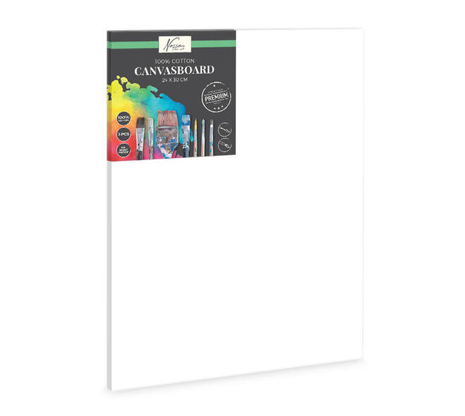 Canvasboard Nassau fine art 24x30cm 100% katoen 3 stuks