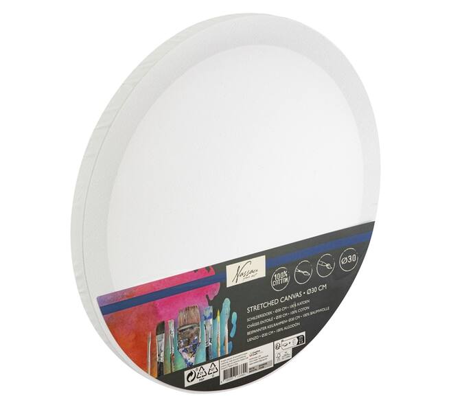 Canvas Nassau fine art rond 30cm 100% katoen