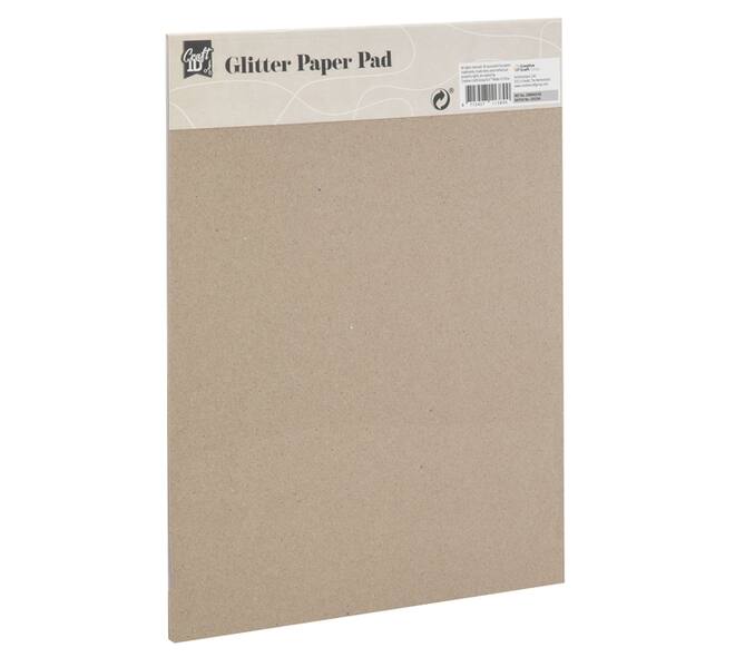 Hobbykarton CarftID glitter 24x34cm 180gr 10 vel 10 kleuren