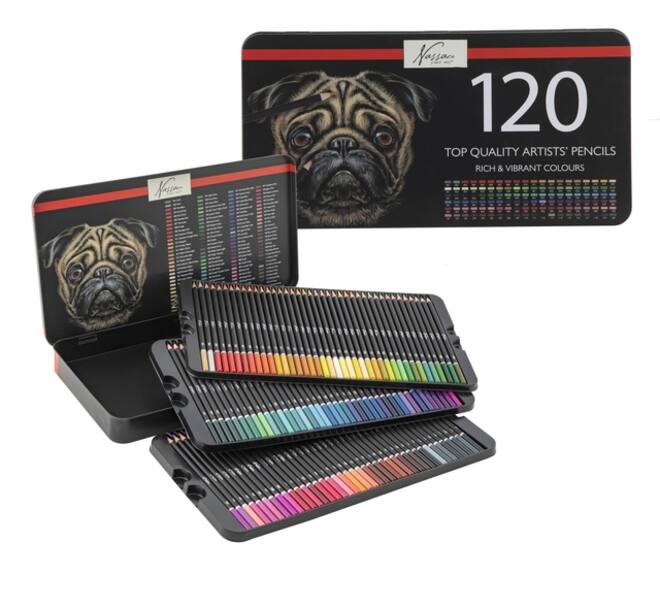 Kleurpotloden Nassau fine art assorti blik à 120 stuks