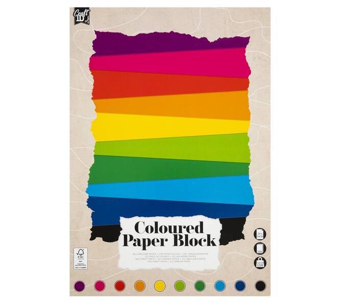 Hobbykarton CarftID 24x34cm 120-220gr 20 vel 10 kleuren