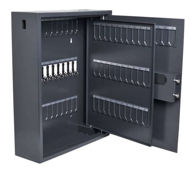 Sleutelkast Pavo High security Magnettag met fingerprintslot 100 haken 600x480x150mm