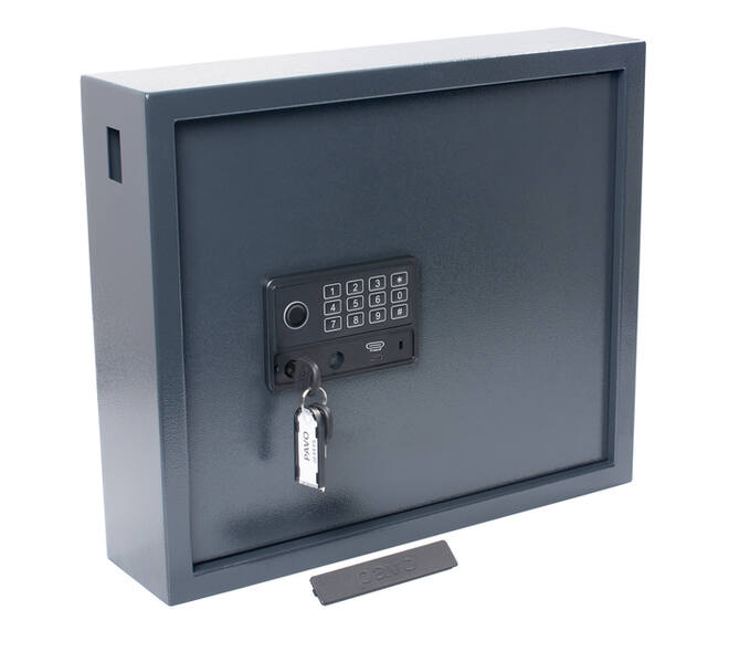 Sleutelkast Pavo High security Magnettag met fingerprintslot 20 haken 350x410x100mm