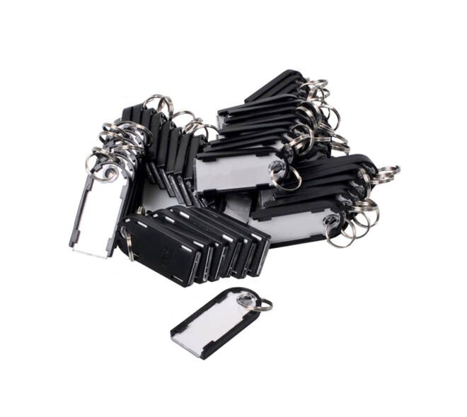 Sleutellabel Pavo Magnettag zwart 50 stuks
