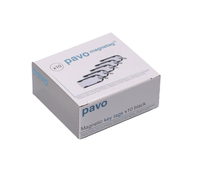 Sleutellabel Pavo Magnettag zwart 10 stuks