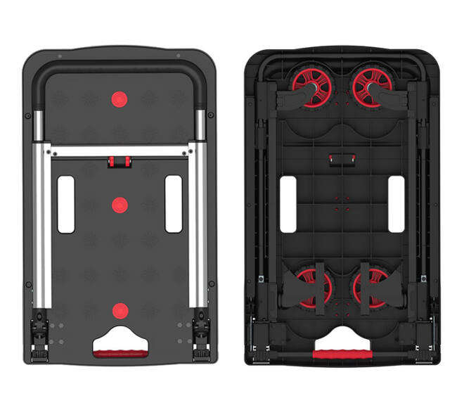 Transportkar Pavo platform trolley inklapbaar 137kg zwart