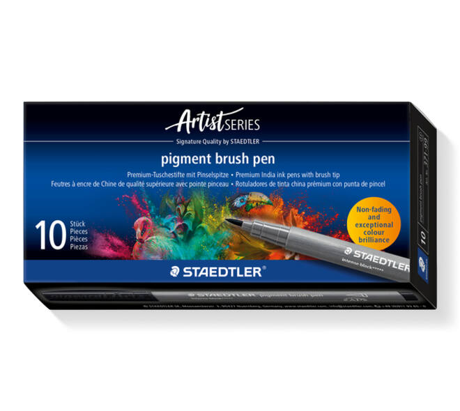 Brushpen Staedtler PigmentArts Intens zwart 1.0mm