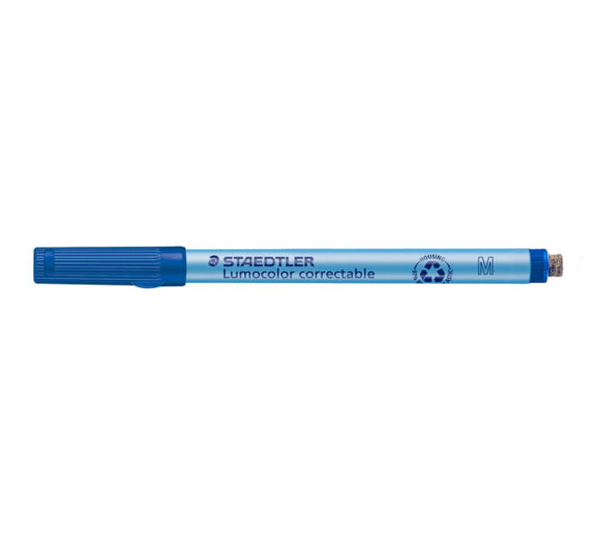 Viltstift Staedtler Lumocolor 305 non permanent correctable M blauw