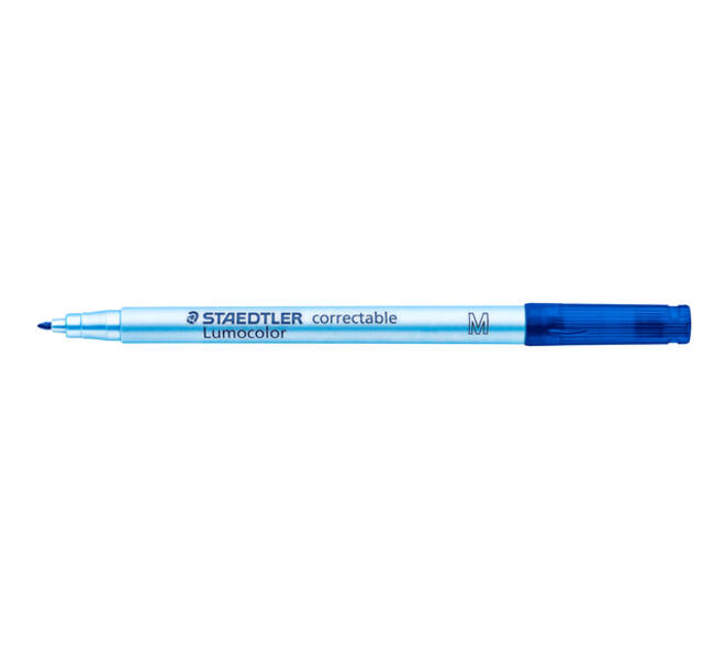 Viltstift Staedtler Lumocolor 305 non permanent correctable M blauw