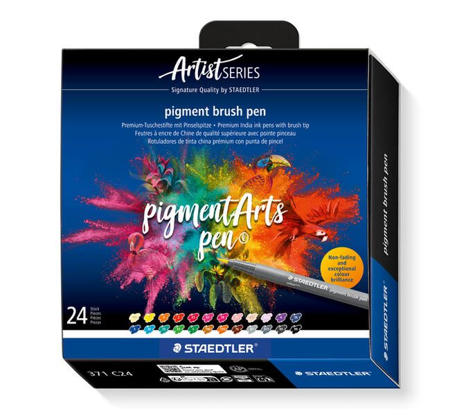 Brushpen Staedtler PigmentArts set à 24 kleuren