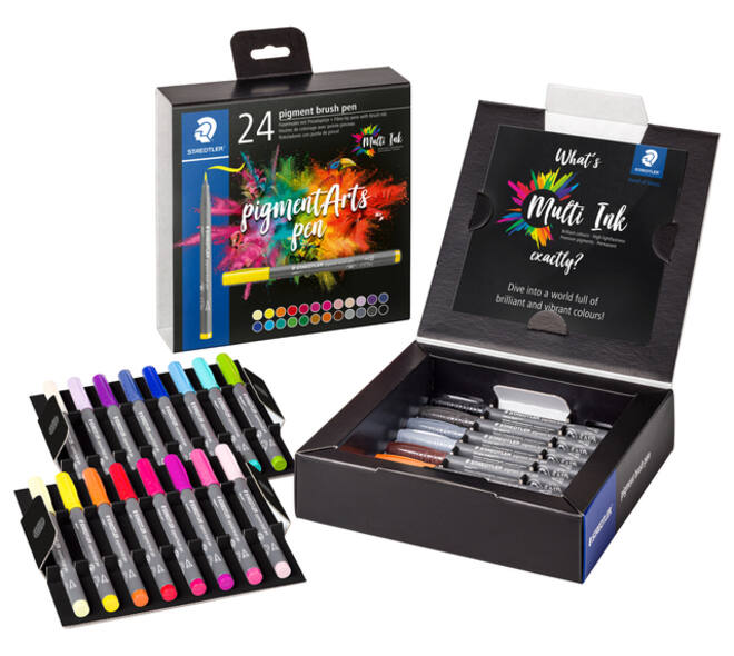 Brushpen Staedtler PigmentArts set à 24 kleuren
