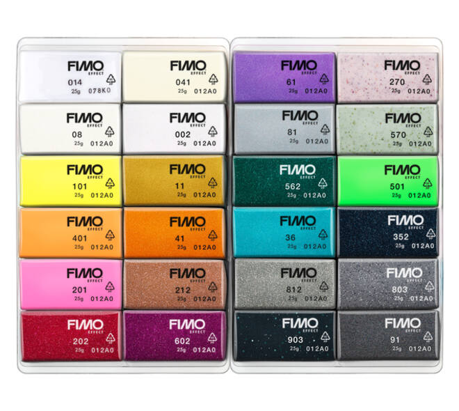 Klei Fimo  effect colour pak à 24 kleuren