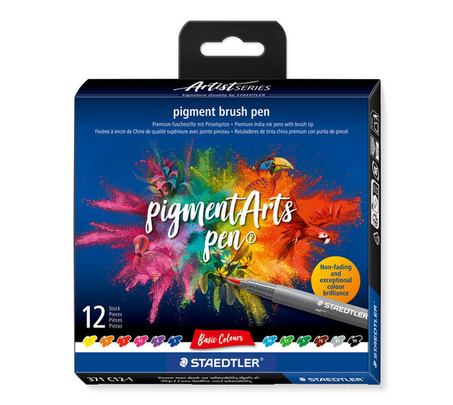 Brushpen Staedtler PigmentArts set à 12 kleuren