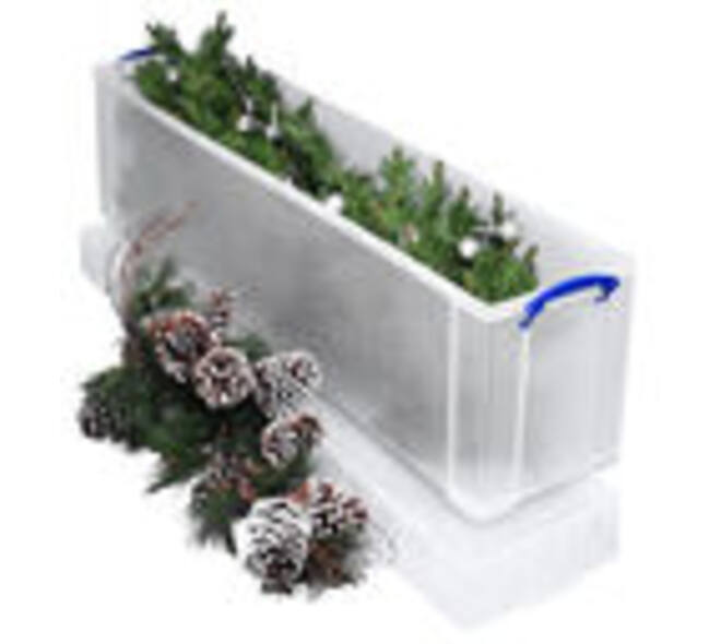 Opbergbox Really Useful 77 liter 1201x270x355mm transparant wit