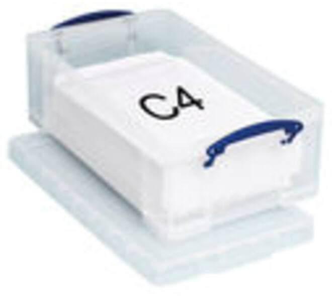 Opbergbox Really Useful 4 liter 30 vakken 395x255x88mm transparant wit