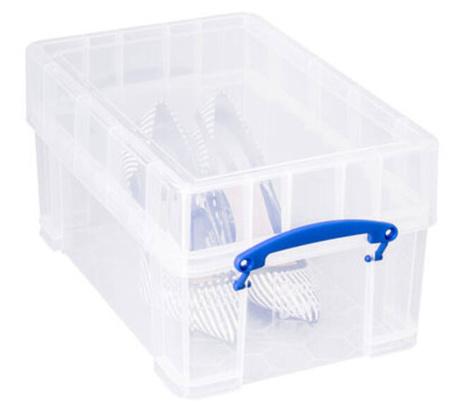 Opbergbox Really Useful 9 liter XL 395x255x205mm transparant wit