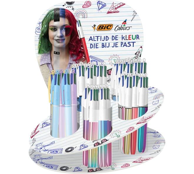 Display leeg Bic tbv 4kleuren balpen