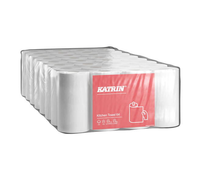 Keukenrol Katrin 2-laags 64 vel wit 87075